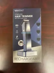 VIVITAR Rechargeable Stainless Steel CORDLESS 3 Lengths Precision HAIR TRIMMER