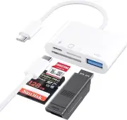 Type C Micro SD TF Card Reader 4 in 1 USB C to USB Camera Memory Card Reader
