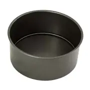Bakemaster Loose Base Carbon Steel 20cm Round Deep Cake Pan Oven Baking Tin Grey