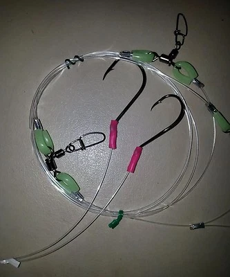 1 LUMO FISHING RIGS 100LB ULTIMATE II SWAP DROPPERS 6/0 BEAK & 7/0 CIRCLE HOOKS