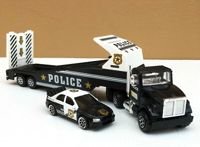 Majorette Police Truck 1/64 (10.2") Police Set with Subaru Impreza WRC 1/57 (3")