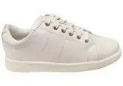 Florsheim Womens Comfortable Leather Crossover Cap Cap Toe Sneakers