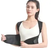 Black back brace posture corrector adjustable unisex Size LG (read desc)