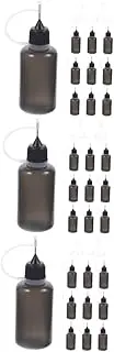 Generic 3sets Plastic Bottle Repairing Glue Glue Bottles Collapsible Water Bottles Packets Infuser Needle Bottle Professional Applicator Bottle Black 10pcs*3