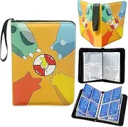 Card Binder, Trading Card Binder, 4 Pockets, 400 Card Storage Capacity, MTG Football Play Cards Book Card Folder Card Baseball Card Sports Card Collection Album