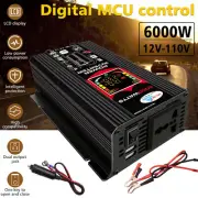 6000W Peak Car Power Inverter DC 12V to AC 110V Sine Wave Converter Transformer