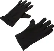 [Baluue] 1 Pair Windproof Touch Screen Gloves for Men Durable Outdoor Hand Gloves Non Slip for Cycling Running and Driving Black
