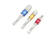3Pcs Socket Bit Adaptor Drill Nut Driver Power Extension Adapter Set 1/4 3/8 1/2