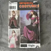 Sewing Pattern Simplicity 9966 Sz 14-20 Outlander Renaissance Cosplay Costume