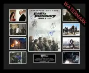 FAST & FURIOUS 7 LIMITED EDITION OF 100 ONLY CAST SIGNED & FRAMED MEMORABILIA