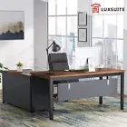Computer Office Desk Table Bookcase Study Bookshelf Writing Study Laptop Shelves
