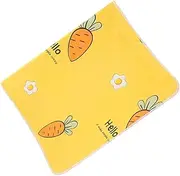 MERRYHAPY 1Pc Cotton Urinal Pad Double Sided Changing Mat for Newborns Fast Absorption Soft and Durable Cartoon Pattern for Bed Protection Yellow