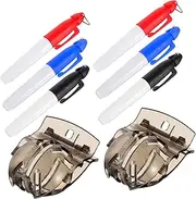 PAMINGONO 1Set Golf Ball Liner Stencil Reusable Drawing Tools with Spring Clips Markers for Accurate Alignment and Targeting Outdoor Golf Practice
