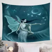Fantasy Art the Luna Moth Woman Tapestry