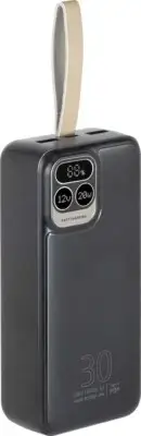 30,000mah Fast Charge/PD 3 LCD Screens 20W Black