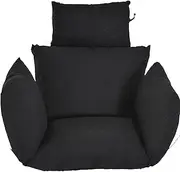 Thick Egg Chair Cushion for Hanging Basket Swing, Soft and Skin-friendly, Suitable for Indoor/Outdoor Use, Black Color