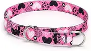 haoyueer Training Dog Collar, No Pull Martingale Collar, Slip Collar with Slidable Stop Ring for Small, Medium, Large Dogs (NO3, L)