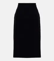 [Max Mara] Max Mara Capo cotton midi skirt UK 14 black