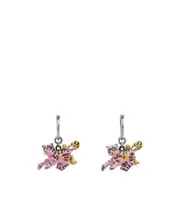 Hook earrings with tiger pendants One size Palladium/Flamingo