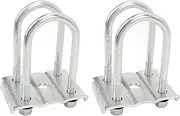 6PCS Trailer U Bolt Kit | 1/2in Stud Leaf Springs Hanger Set for 5200 to 7000 Lbs | 3in Diameter Cargo Boat Trailer Axle Maintenance
