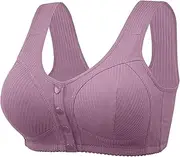 [Generic] Plus Size Sports Bra for Women Women Sexy Lace Front Button Shaping Cup Adjustable Shoulder Strap Large Size Bra Seamless Bra