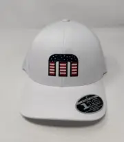 Travis Mathew Flag Dad 2.0 Mens Mesh Snapback Flexfit 110 Golf Cap Hat White New