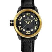 在飛比找PChome24h購物優惠-elegantsis JF48N系列戰鬥機男錶-黑x金框/4