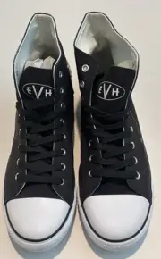 Rare Eddie Van Halen Runnin with the Devil Rock Metal Sneakers Mens 12 NEW EVH