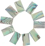 Parliky Wide Application Guitar Decoration 10pcs Abalone Shell Strips for Diy Sound Hole Mandolin String Instruments