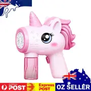 Unicorn Bubble Gun Bubble Blaster Bubble Maker with Light for Kids and Toddlers