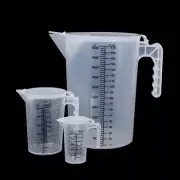 1Pc Plastic Liquid Measuring Cup Jug Pour Spout Surface With Lid Measuring T===