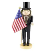 Clever Creations President Abraham Lincoln 14 Inch Traditional Wooden Nutcrac...