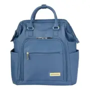 Samantha Brown Convertible Nylon Backpack BLUE BRAVO Travel Luggage NWT