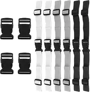 Pack of 6 Adjustable Chest Strap Backpack, Nylon Backpack Chest Strap for School Bag, Chest Strap Backpack Children with Backpack Buckle for Hiking Jogging Travel Climbing