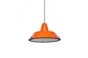 Asi Industrial Cord Drop Dome Pendant Light Lamp - Orange.