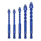 5pcs Four Flute Drill Bits for Glass Tile Eccentric Design for Smooth Operation