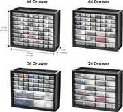 44 Drawer Cabinet for Parts and Hardware Black