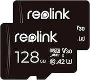 Reolink 128GB microSDXC Memory Card Class 10 A2 U3 TF Memory Card Compatible with Reolink Camera (Pack of 2)