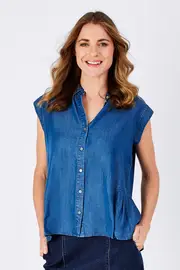 Tencel Peplum Shirt--JAG-JWS172263
