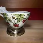 ELI+ANA Strawberry Ceramic Stackable~ Nesting Bowls 4 Set~ NEW