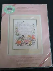 Vintage 1987 Dimensions From The Heart Cross Stitch Kit 53007 Give Thanks Prayer