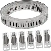 1Set Stainless Steel Duct Clamps Water Clip Circular Clamp with Fasteners for Custom Hose Fittings Corrosion Resistant Flexible Plumbing Automotive