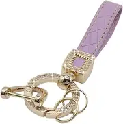 Daemson Microfiber Leather Car Keychain, Bling Diamond Keychains for Women, Car Key Fob Holder with 360 Degree Rotatable