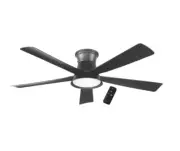 Hampton Bay Hawkspur 52 in Matte Black Ceiling Fan w/ LED Light & Remote Control