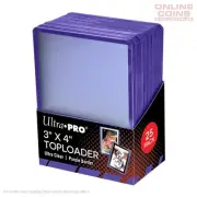 Ultra Pro PURPLE Border Toploaders 3" X 4" - CASE of 40
