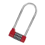 Combination Padlock, 5 Digit Gym Locker Lock Zinc Alloy Padlock (Red)
