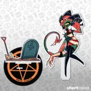 Vivziepop Helluva Boss Zombie Barbie Wire HALLOWEEN 2024 Acrylic Standee