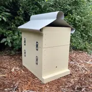 Beehive OATH Box Stingless Sugarbag Yellow Native Bee Hive White Roof Painted