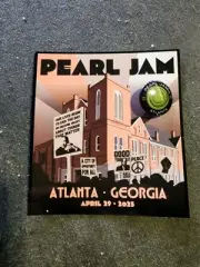 PEARL JAM STICKER & PIN SET STATE FARM ARENA ATLANTA GA 4/29/2025 EVENT BUTTON