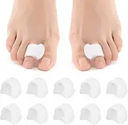 Gel Toe Separators, Pack of 10 Toe Separators, Silicone Toe Separators, Hallux Small Toe, Toe Spreader Separators, Small Bunion Correction to Prevent Friction and Pressure Relief